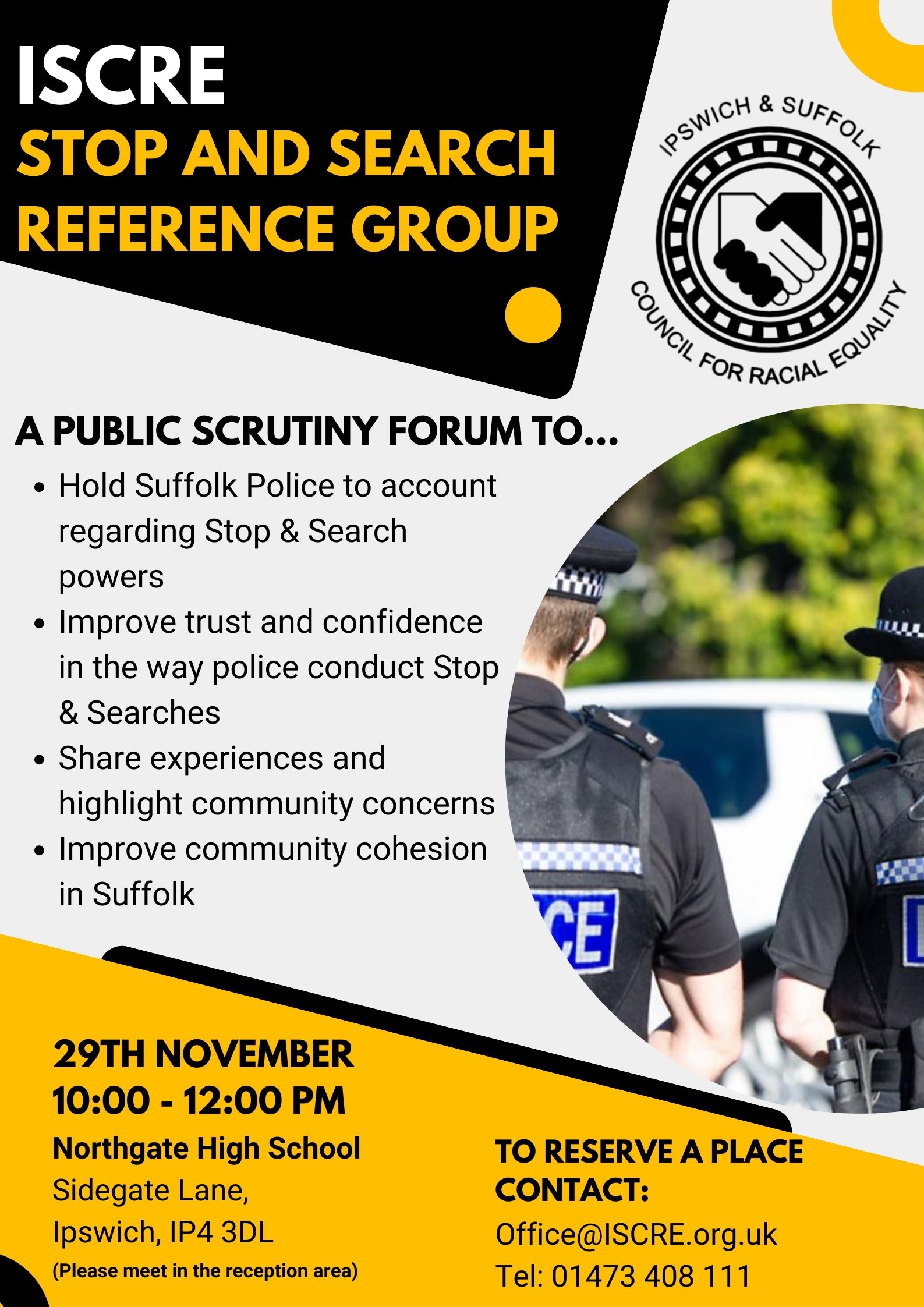 Stop and Search Reference Group 29th November