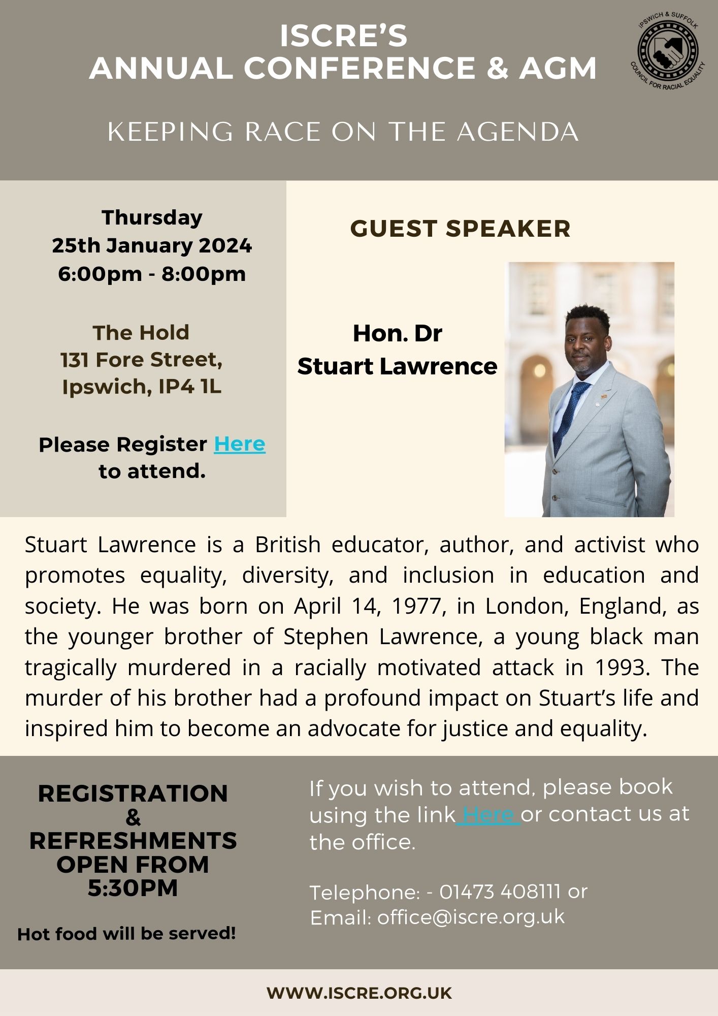 ISCRE Annual Conference and AGM